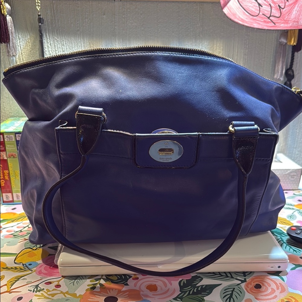 Kate Spade Navy Leather Tote